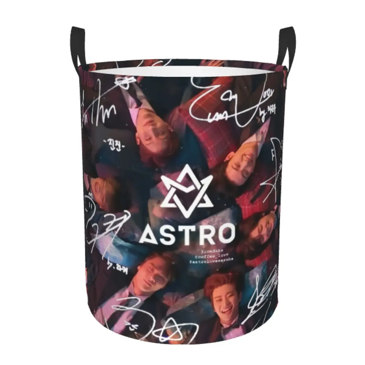Cesto para la colada personalizado Kpop Astros MJ Jinjin Cha Eun Woo Yoon San Ha Rocky, cesta de almacenamiento grande, organizador de juguetes para guardería para niños