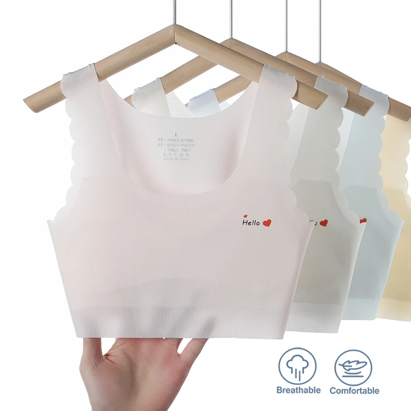 Girl Underwear, Female Student, Ice Silk, Youthful Development Period, Small Vest, Junior High School, High School, Female, Big