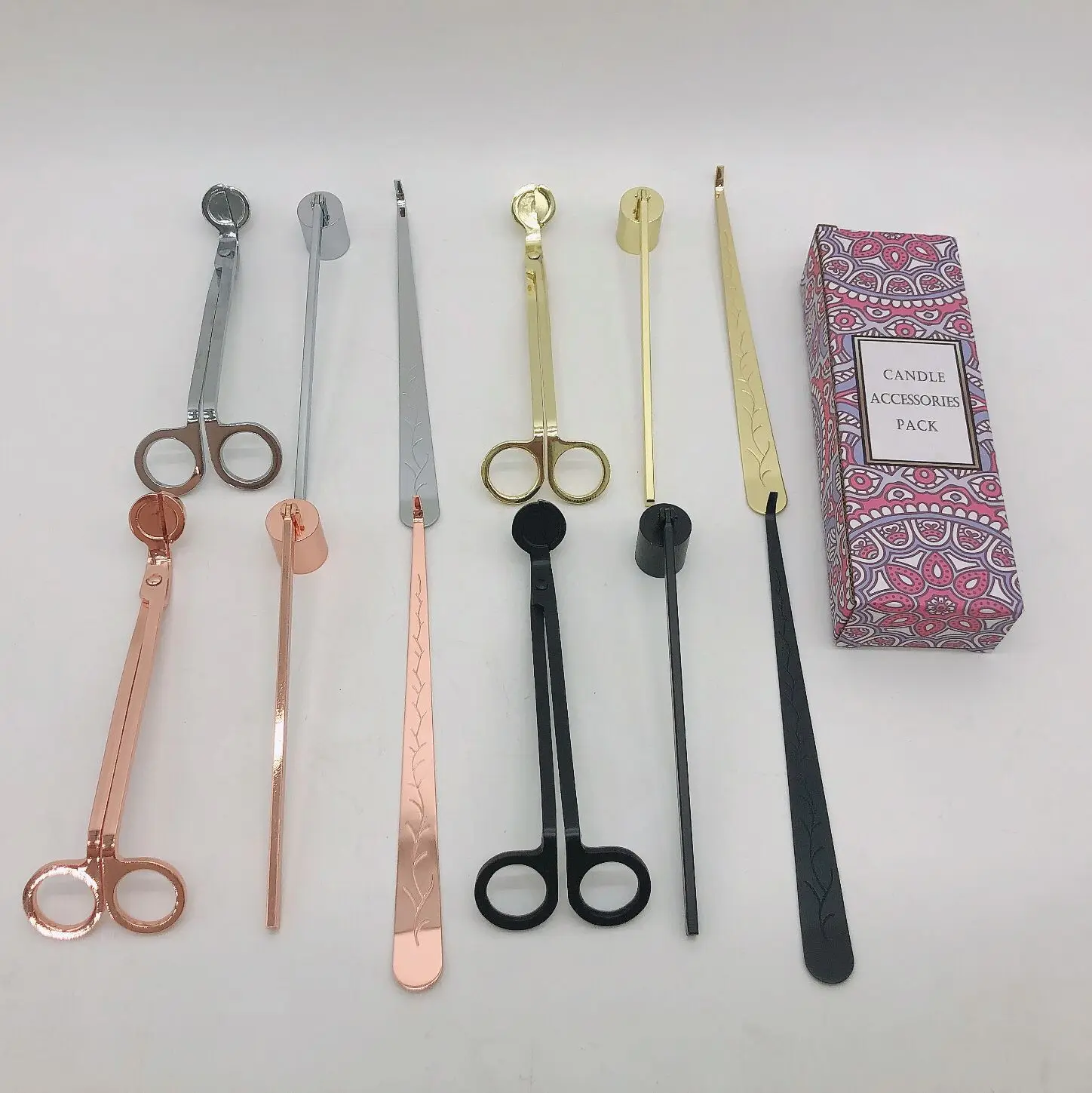 Candle Wick Scissors, Wick Hook, Wick Cover, Scented Candle Care Three-piece Set Candle Scissors, Candle Extinguisher