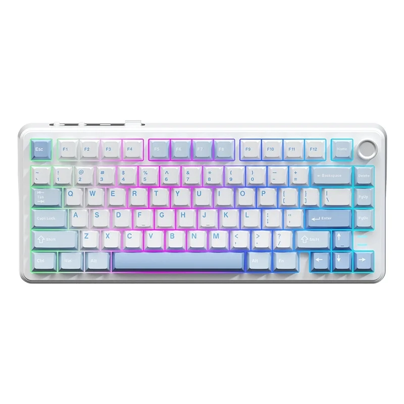 WEIKAV WK75 Wireless Keyboard GASKET Five-Layer Silencing Structure Gaming Keyboard Three-mode Connection Full Key Hot Plug Gift