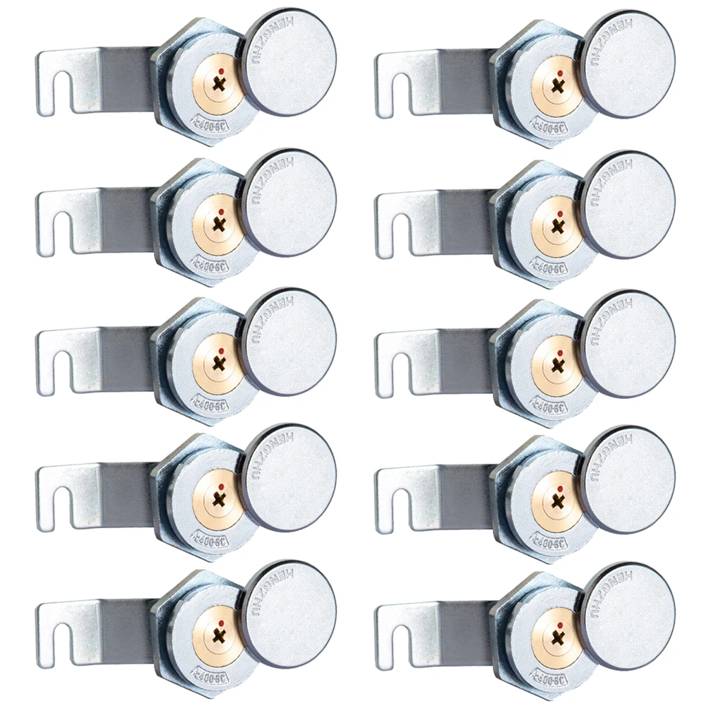 10PCS Zinc Alloy Industrial Cam Locks Copper Core Distribution Box Lock Switch Electric Cabinet Locks Keys Alike/Keys Different