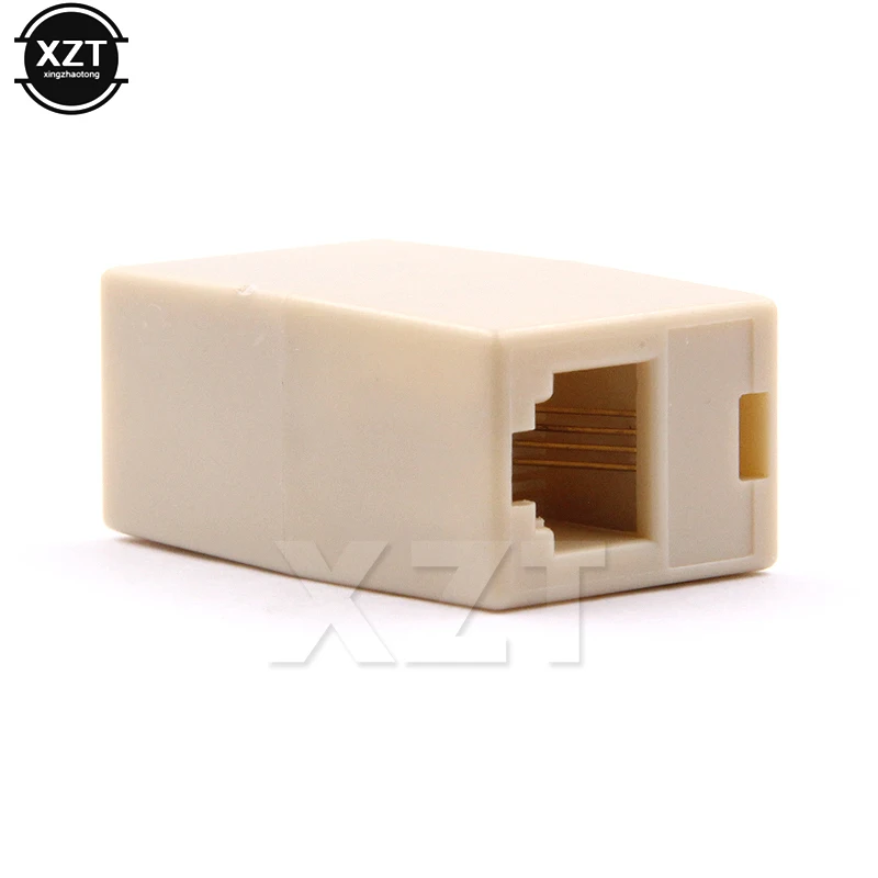 High Quality 10Pcs/Lot RJ11 6P 4C Telephone Straight Coupler, Telephone Cable Extender Joiner Adapter Connector