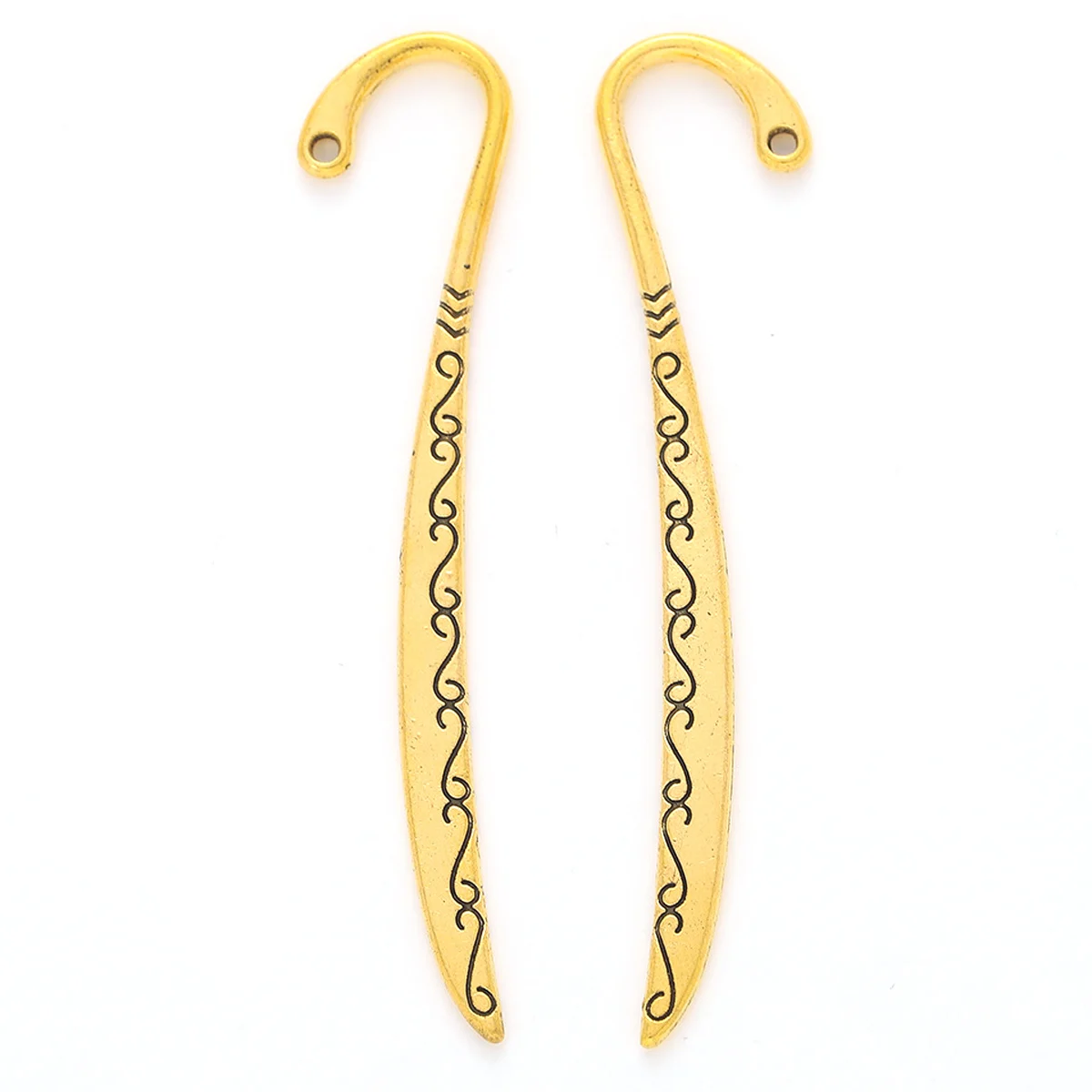 Breite Metall-Lesezeichen „Lucky Wave“ – Marque de Page in KC Gold, Kupfer, Bronze, Silber – Schmuck-DIY-Zubehör 82x16x2mm – Detail 6