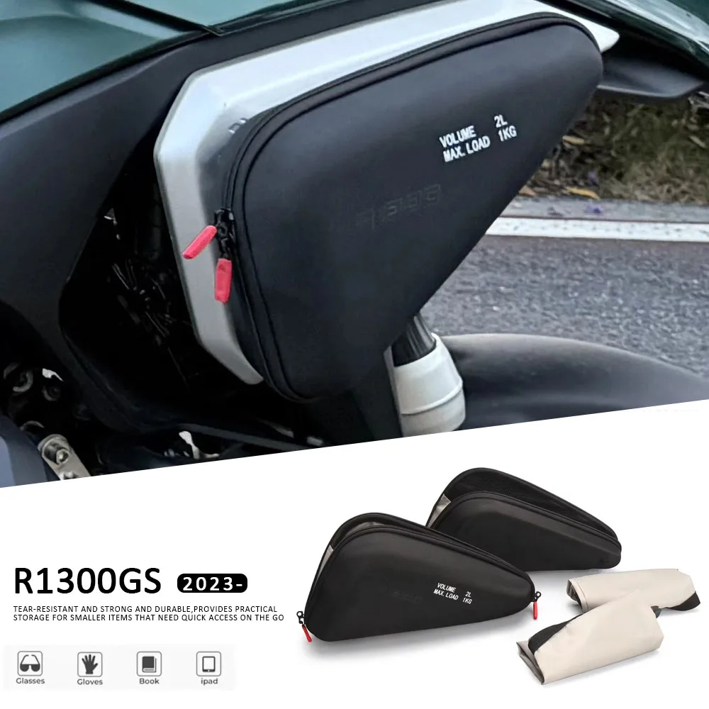 

Radiator Cowl Bag Side Fairing Tool Storage Bags 1kg Motorcycle Accessories For BMW R1300GS R 1300GS R 1300 GS 2L 2023 2024 2025