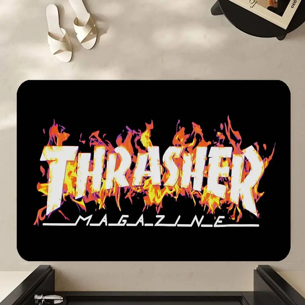 sport brand T-Thrasher skateboard Floor Mat Rectangle Anti-slip Home Soft Badmat Front Door Indoor Outdoor Mat Hotel Decor Mat