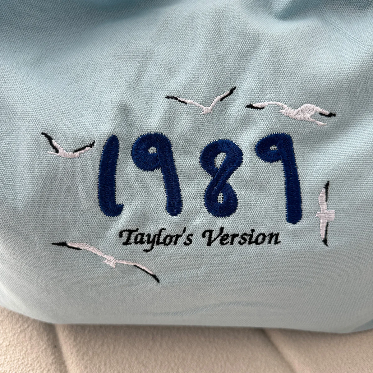 1989 Taylor\'s Version Embroidered Retro Style Female Canvas Reusable Tote Bags 80s 90s Street Fashion Shoulder Bags Shopping Bag