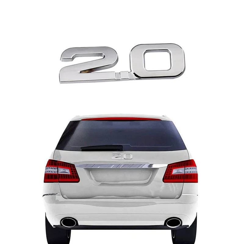 

Creative 2.0 Emblem Badge 3D Car Sticker for Renault Toyota Bmw Ford Focus 2 Vw Mazda Car Styling Decor Sticker Exterior Parts