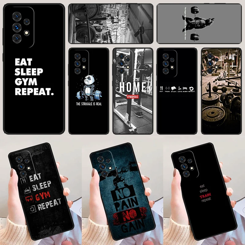 Bodybuilding Gym Fitness phone case For Samsung Galaxy A42 A31 A40 A51 A71 A32 A80 A91 A52 A72 A20e A21S A50 A70 A11 A12 Cover