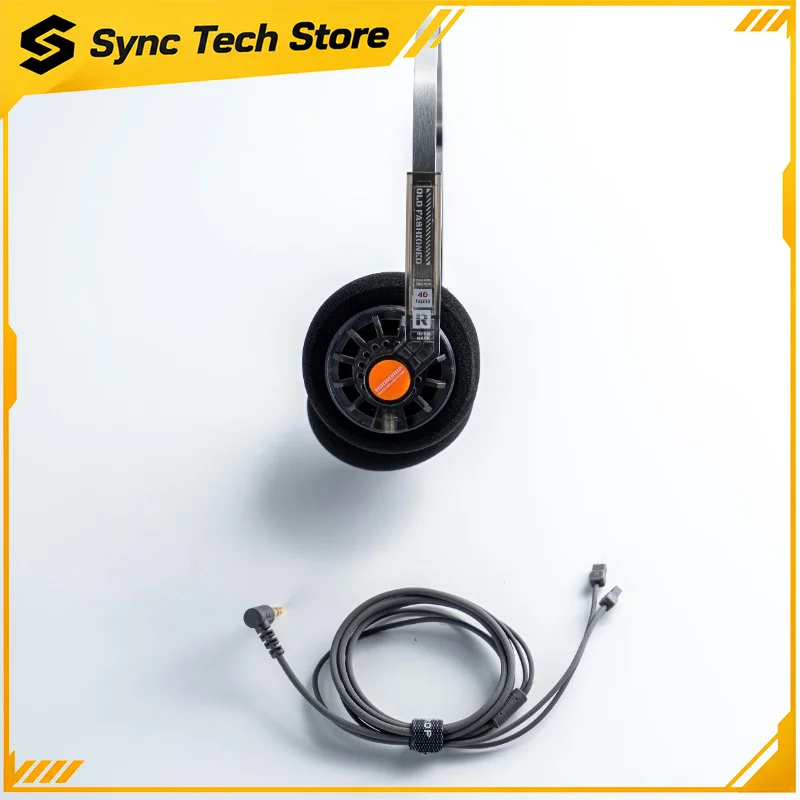 Old Fashioned Retro Portable On-Ear Wired Headphone 40mm Dynamic Open Back HiFi Headset 0.78 2Pin Detachable Cable