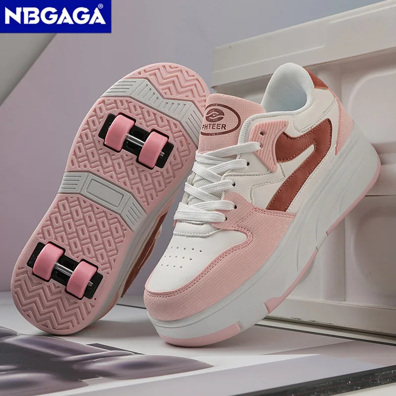 

Ultra-Light Detachable Teenagers Roller Skates With Four Wheels Children's Walking Shoes Outdoor Sports Shoes Girls Boys Gifts