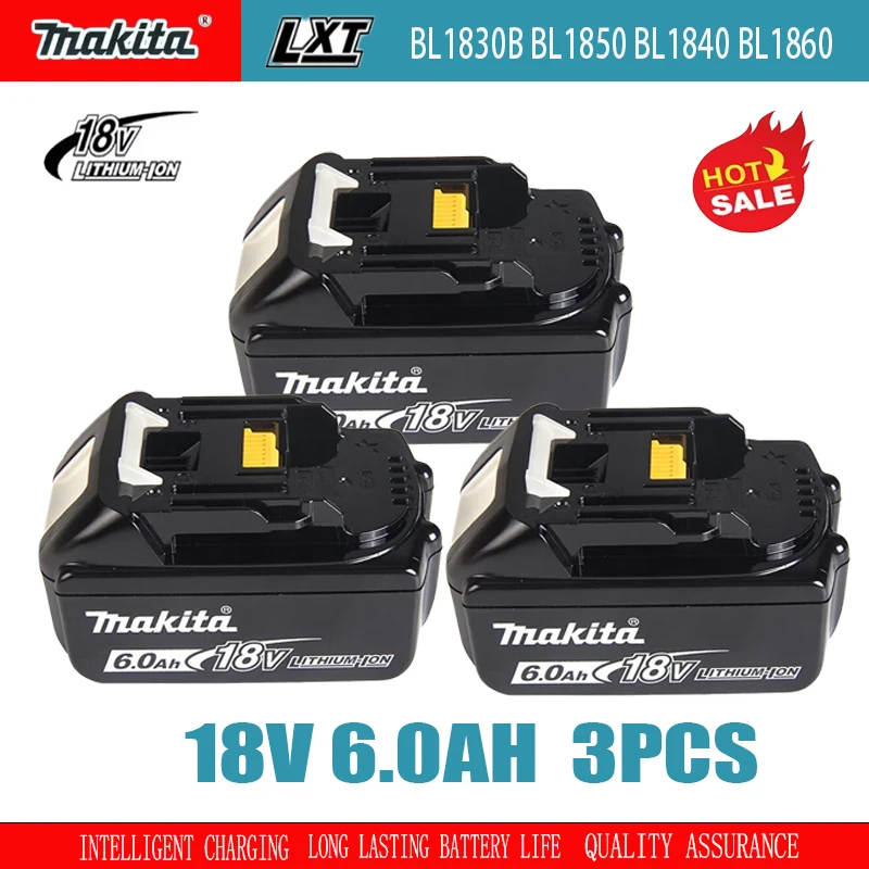 Original genuine Makita 18V 5Ah/6Ah lithium battery, high-quality, safer, durable, suitable for BL1830 BL1840 BL1850 BL1860