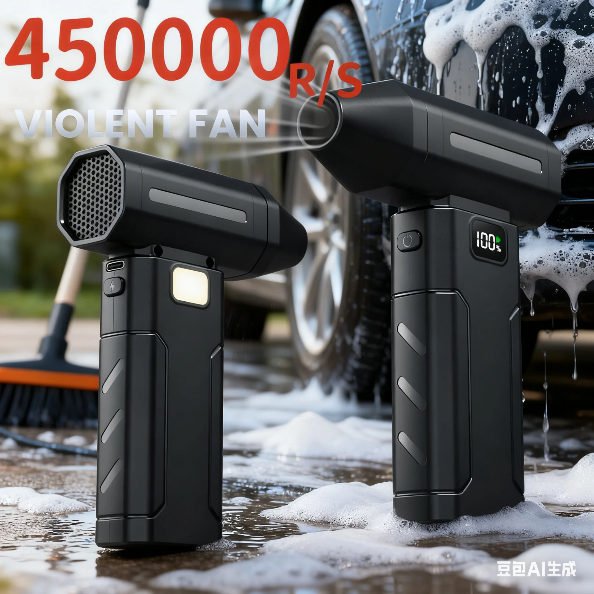 450000rpm wireless super powerful air blower turbo jet fan brushless motor rechargeable blower car wash Air gun air pressure