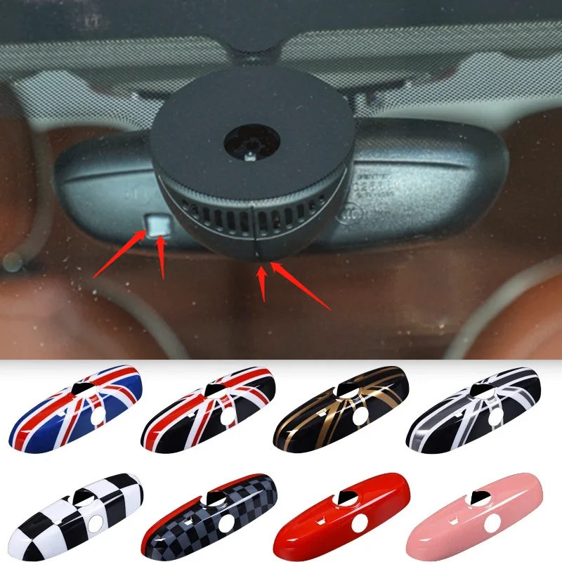 

F54 F57 F55 F56 F60 Union Jack Car Interior RearView Mirror Cover Sticker For MINI COOPER CLUBMAN COUNTRYMAN CABRIO One S JCW