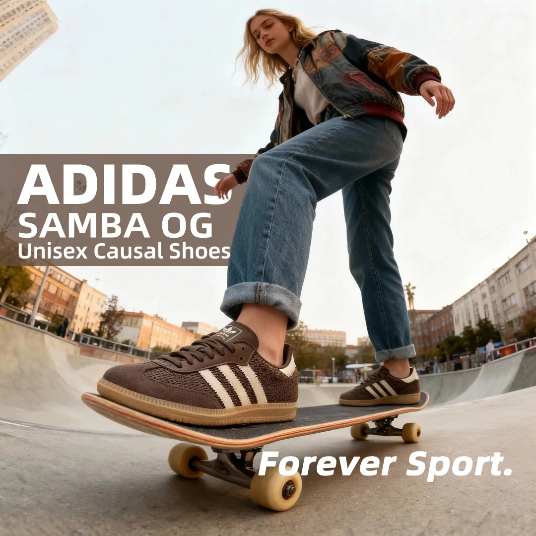 أحذية Adidas للرجال والنساء Trefoil Samba Og أحذية كاجوال للارتداء اليومي والركض والسفر والتدريب والترفيه Ji3184