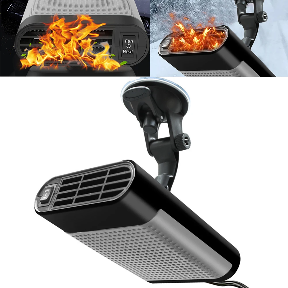 12V/24V Electric Car Heater Fast Heating Defogger Defroster Demister Car Cooling Fan Windshield Defogging Defrosting Heating Fan