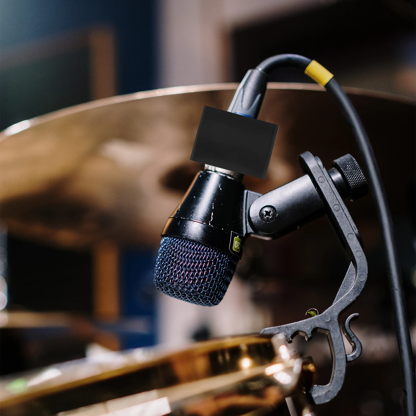 Cube Shaped Microphone Logo Flag Station ABS Injection Molding Square Design Portable Interview Mic White Durable Finish