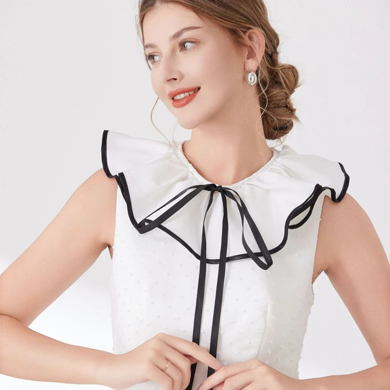 

Sweet Detachable Fake Collar Scarf Round Doll Neck Wrap Decoration Shawl Cosplay Dress Neck Shoulder Cover