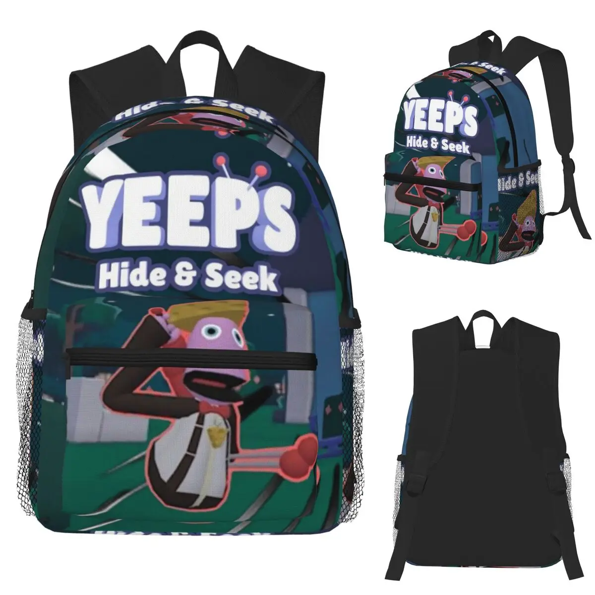 

Yeeps Hide And Seek Student Backpack School Bag Hiking Travel Daypack for Boys Girls Fashion Bookbag Shoulder Bags