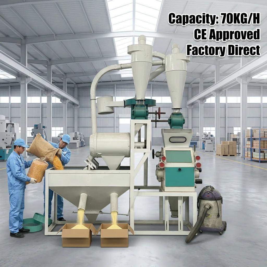 Small Scale Automatic Posho Mill Machine | Electric Maize Grinder with Motor High Capacity Flour Mill for Home & Farm Use