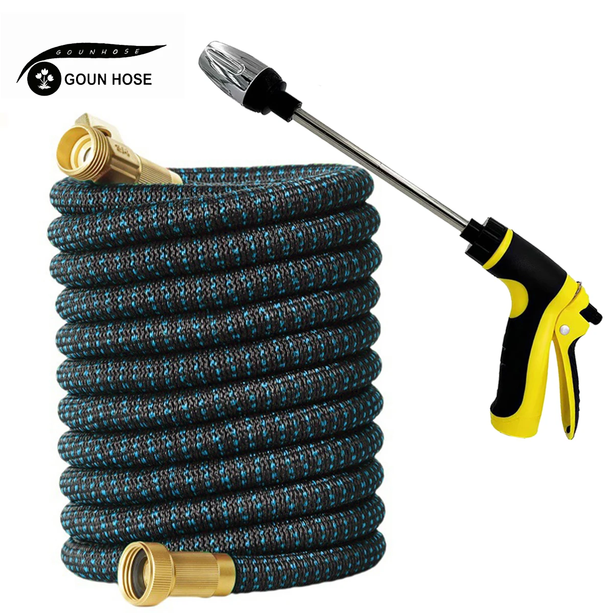 

1PC Flexible Garden Hose Expandable Bimetallic Joint Garden Farm Irrigation Hose Car Wash High-Pressure Water Gun Cleaning Tool