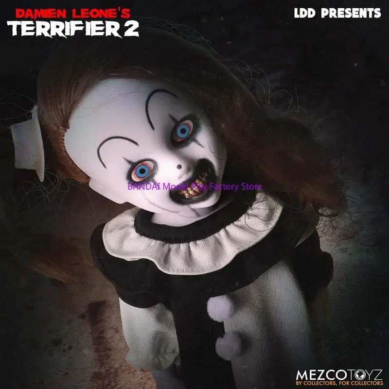 Original Mezco Toyz Terrifier 2 Little Pale Girl Living Dead Dolls LDD Present DAMIEN LEONE‘s Window Box In Stock Figures Model