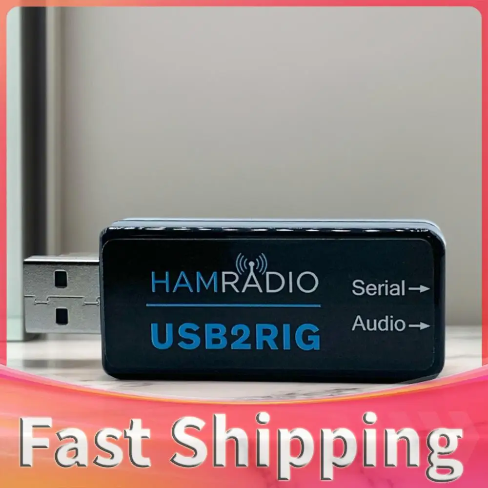 Conector de Tarjeta de Sonido USB2RIG, Adaptador de Audio USB, Adaptador de Conector de Tarjeta de Sonido USB para Radios Comerciales KENWOOD, YAESU e ICOM
