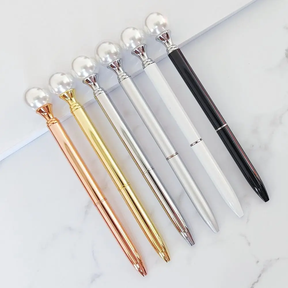 

Creative Writing Smoothly Pearl Pen Metal Quick-Drying Neutral Gel Pens 1mm Luxury Signature Pen Festival Gift
