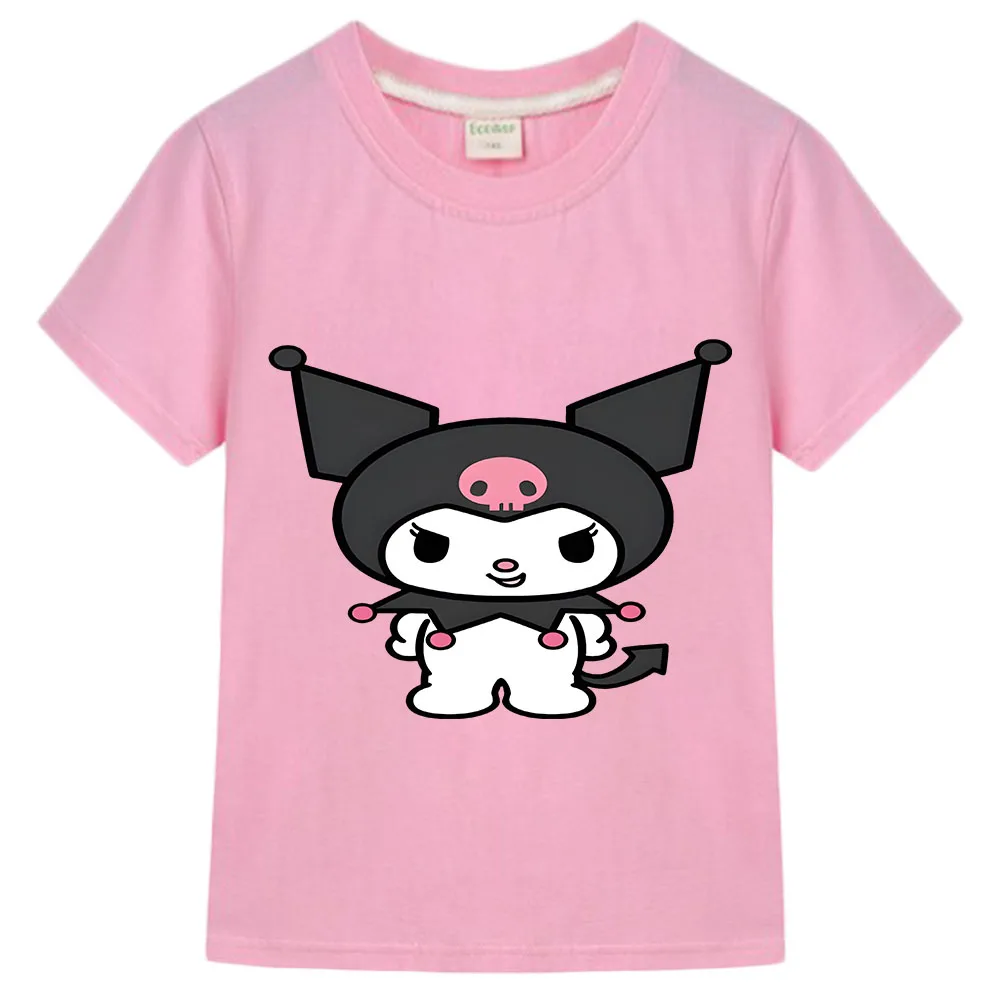 

Summer Kawaii Kulome T-shirt 3-14 Year Old Children's Cartoon Anime Graphic Toddler Girls Boys Fashion Casual Short Sleeves Cute