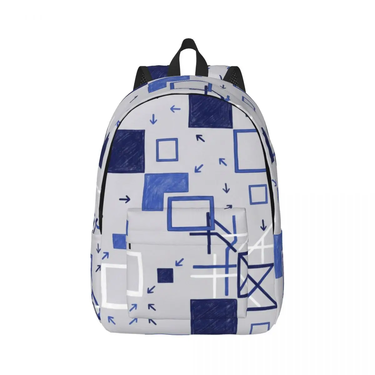 Sky Cloud Print Backpack Checker Commuter Arrow Square Urban Commuter Light Gray Navy Clean White Lightweight Daypack for School