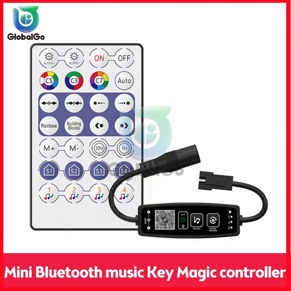 

LED Controller RF Remote Wireless Controller 5~24VDC for 2811 Dream Color Rainbow RGB LED Pixel Strip Panel Light