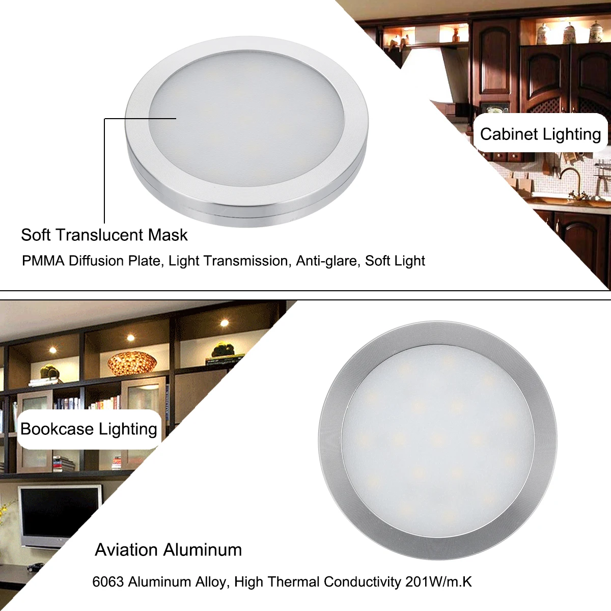 4PCS 12V LED Camping Car Ceiling Lamp RV Reading Lamp Boat Camper Trailer RV Interior Lamp Car Interior Lights 18LED