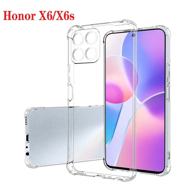 1.5MM Thick Air-Bag Clear Case For Honor X6 X6S 4G Shockproof Soft Silicone Transparent Phone Cover HonorX6 HonorX6s