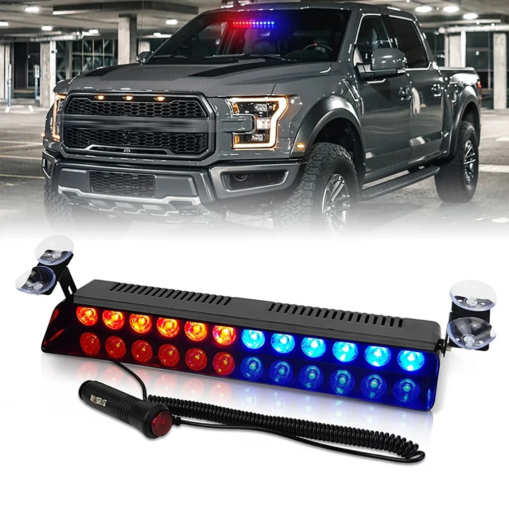 

Car Emergency Strobe Light 12V Dashboard Warning Flash Light with 12-LED Universal Auto Dash Safe Caution Hazard Light for Cars