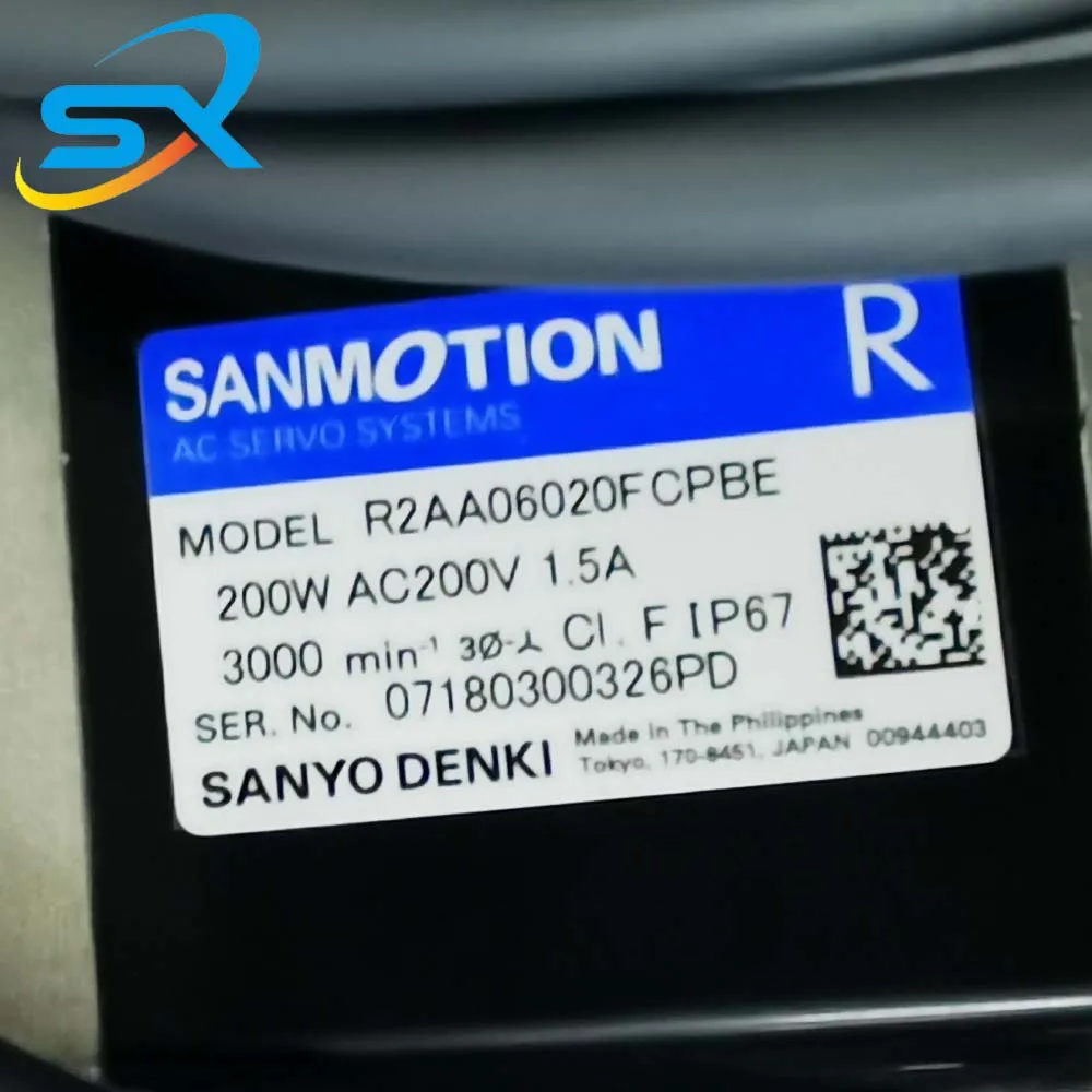 Servomotor de CA Sanyo, funcionamiento en buenas condiciones, R2AA06020FCPBE, 200w