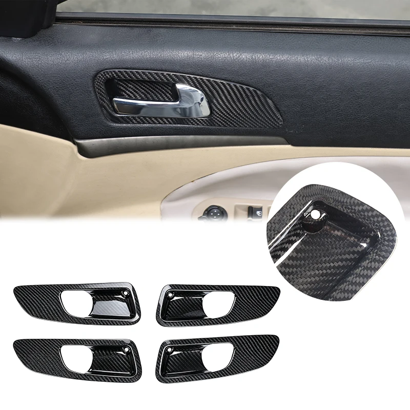 For Alfa Romeo 159 Brera Spider 2004-2011 Real Carbon Fiber Car Interior Handle Frame Decorative Sticker Car Accessories