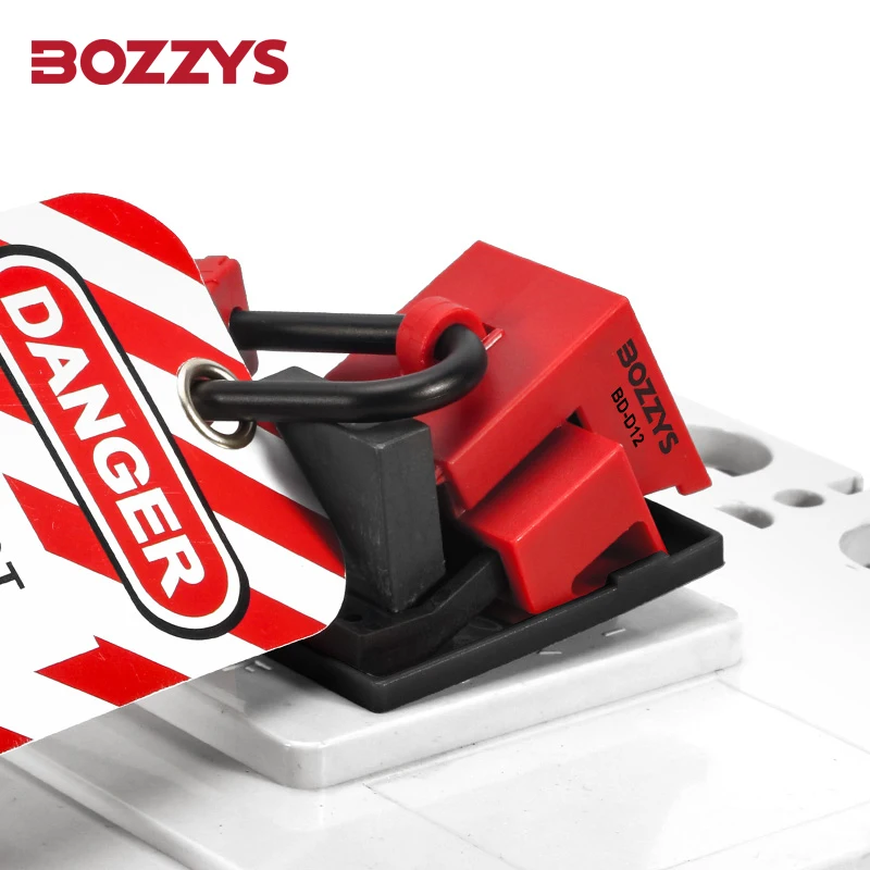 BOZZYS Clamp-On Circuit Breaker Lockout for Electrical Lockout Tagout to Prevent Accidental Operation BD-D12/D12X