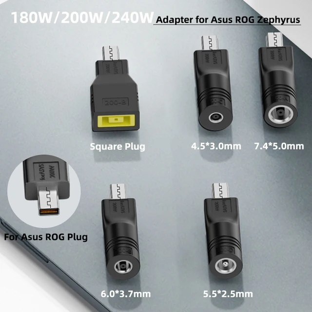 Zasilacz prądu stałego 180W 200W 240W do laptopa Asus ROG Zephyrus G16 G14 Ładowarka do notebooka Asus Square Złącze jack