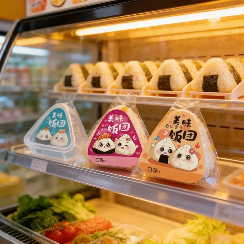 

Creative Bento Accessory Kit 80Pcs Rice Ball Packing Stickers with Nori Seaweed Bags&Mold Decorative Onigiri&Sushi Making Tools