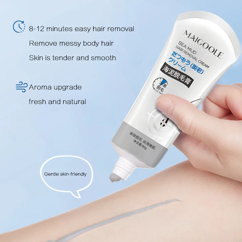 Painless Hair Removal Easy Cleaning Body Beauty Hair Depilation Painless Hair Removal Cream Repair Gentle Non-Irritating 80g