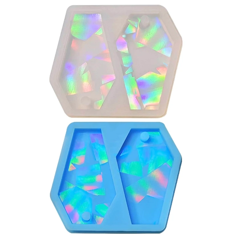 DIY Light and Mold Geometric Coffin Earring Crystal Silicone