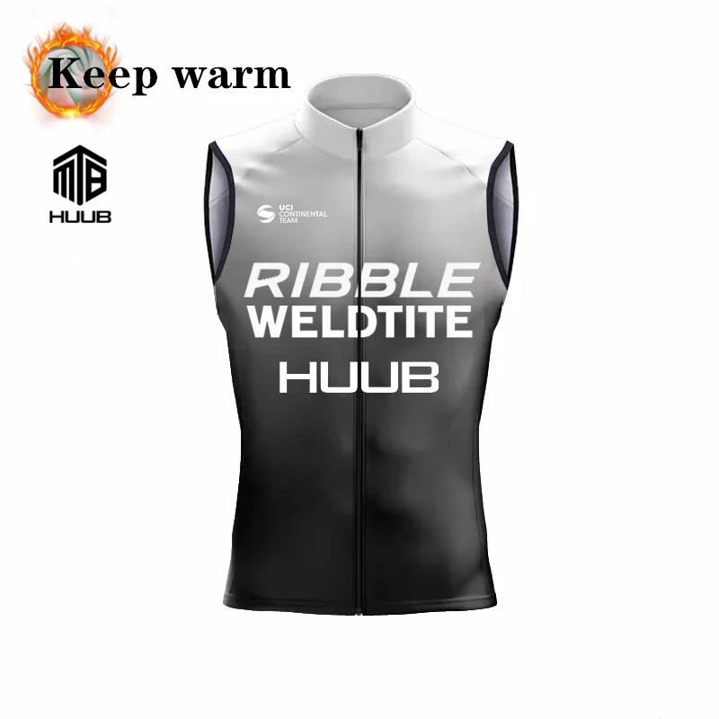 

HUUB Men's Cycling Vest Autumn and Winter Warm Road Bike Mountain Bike MTB Ropa De Ciclismo Slim Fleece Outdoor Sports Jacket