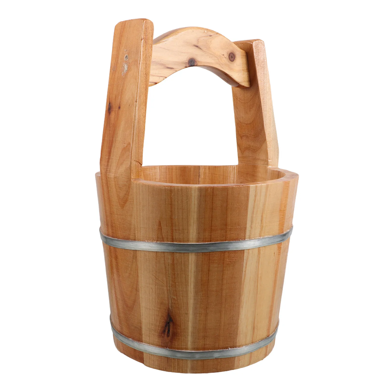 

Деревянное ведро для воды в деревенском стиле, ручной работы, герметичное, портативное, для ванн, ножных ванночек, спа-процедур, деревянная бочка
