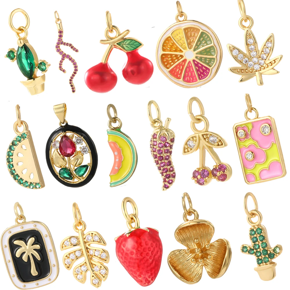 Bohemian Cherry Lemon Charm Obst Schmuckherstellung Hochwertiger Sommerkaktus Schmuck DIY Tragen Ohrringe Halskette Anhänger Dijes