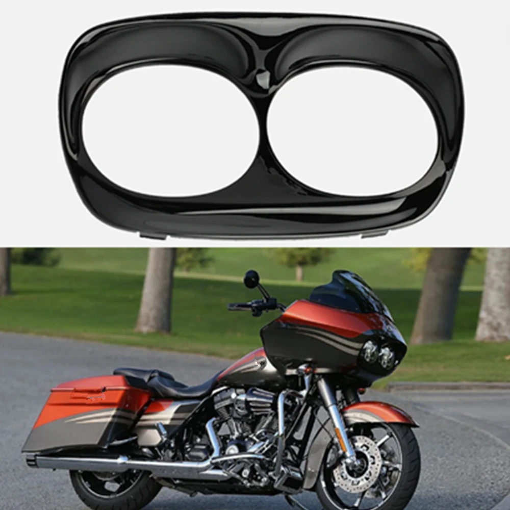 Motorcycle Headl Light Trim Bezel Cover Fairing For Harley Road Glide 1998-2013