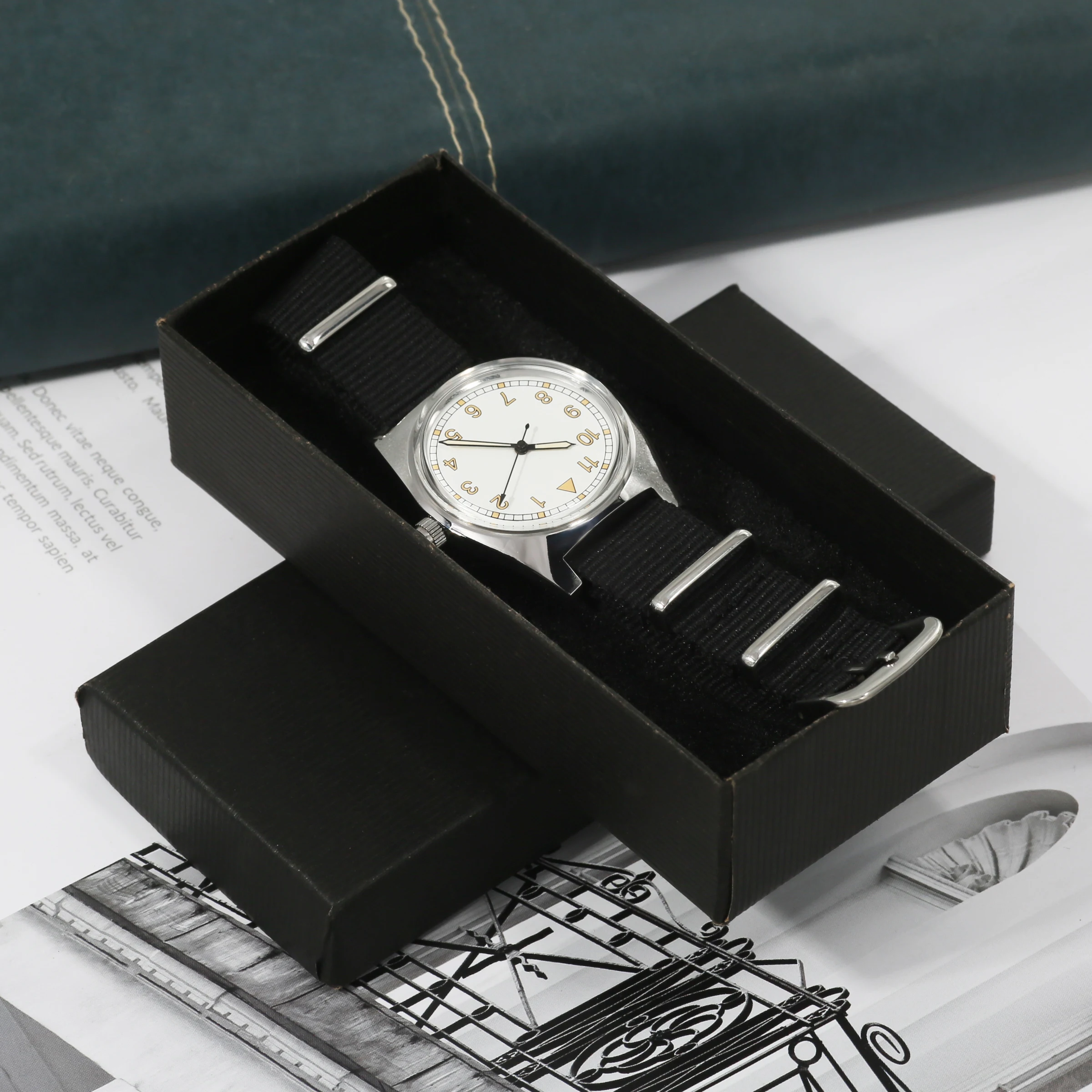 8120 36mm Men's Pilot Watch Vintage Chinese Manual Movement Men's Holiday Gift Watch