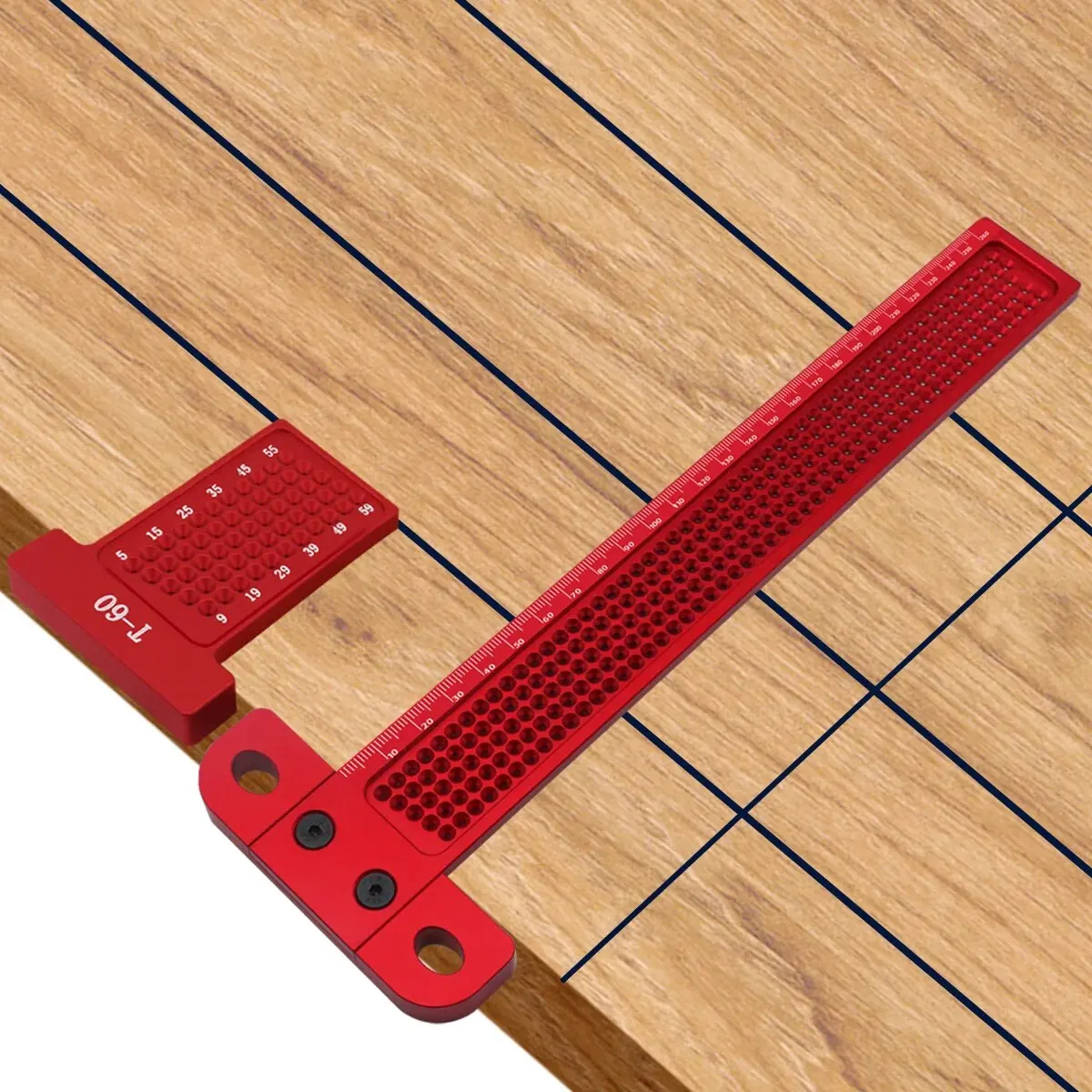 ไม้ Scribe 60-260 มม.T-type ไม้บรรทัด Scribing ไม้บรรทัดอลูมิเนียมวาดเส้นเครื่องหมายวัด DIY เครื่องมือวัด