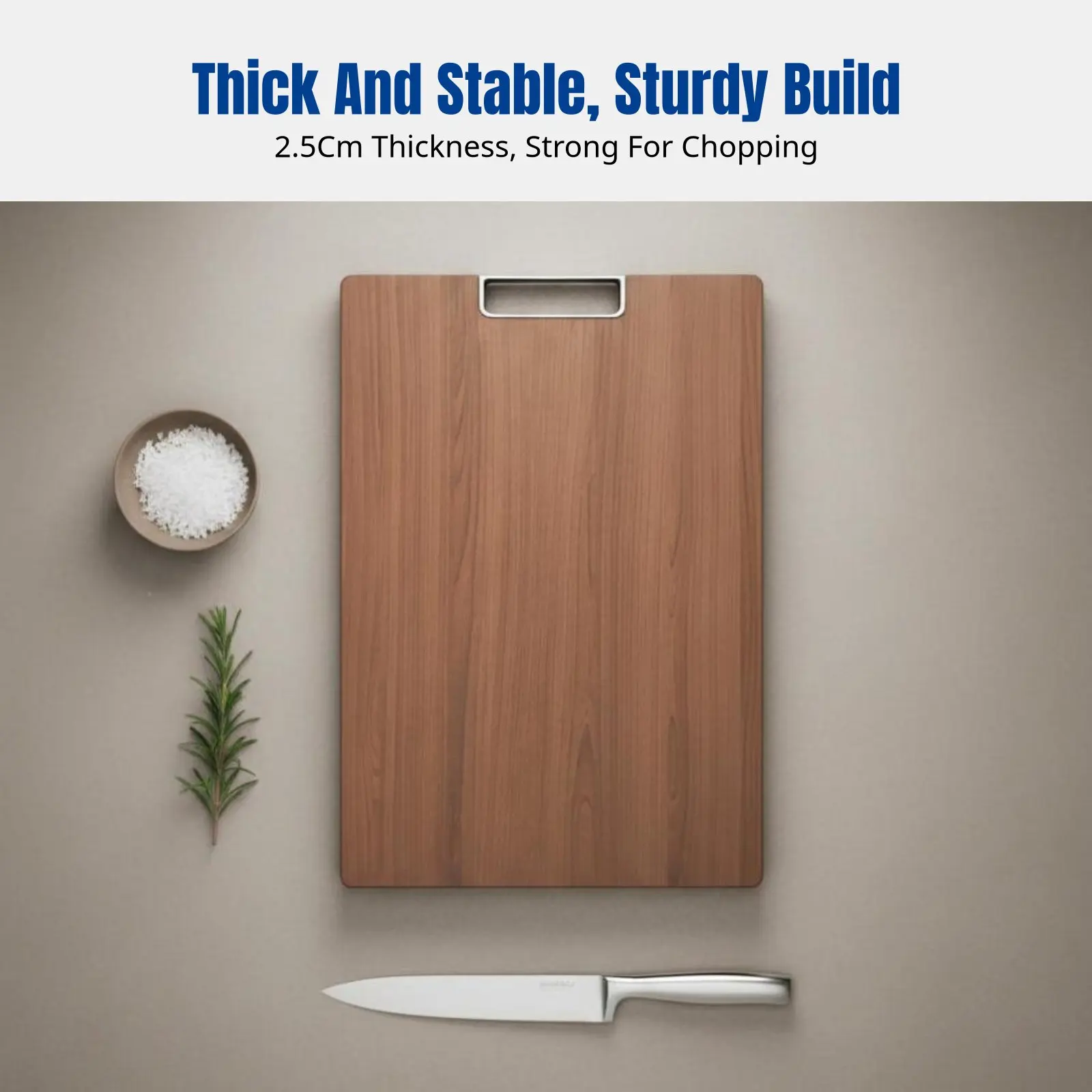 

Antibacterial Walnut Cutting Board, Microbial Resistant, Thickened, Dense Wood, Kitchen Chopping Board, Family Use