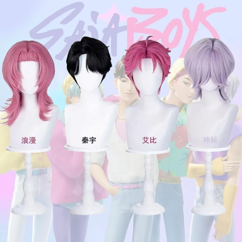 

Anime Kpop Demon Hunters Cosplay Saja Boys Wigs Artificial Wig Short Hairs for Women Men Role Play Props Accessories