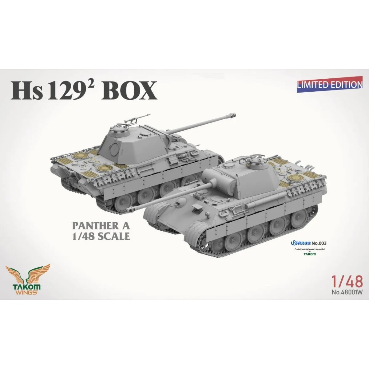 TAKOM 1/48 Skala 4800GIFT1 Panther Tipe A Kit Model Tank Jerman Kustom Koleksi Mainan Anak-anak Hadiah Ulang Tahun