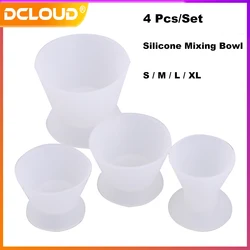 4Pcs/Set Dental Silicone Cup Flexible Self Solidifying Mixing Rubber Bowl Dentistry Lab Clean Dishes Teeth Whitening Tools